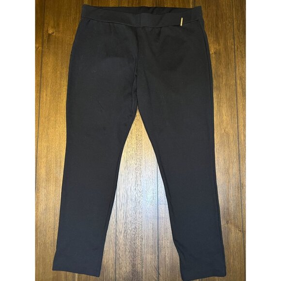 MICHAEL Michael Kors Pants - Michael Kors Pants Womens XL Black Pull On Stretch Slim Fit Minimal Classic